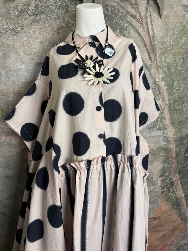 B746 Cleo Dress-Stone