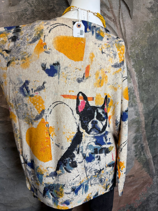 25704 Icon Print Sweater-Frenchy