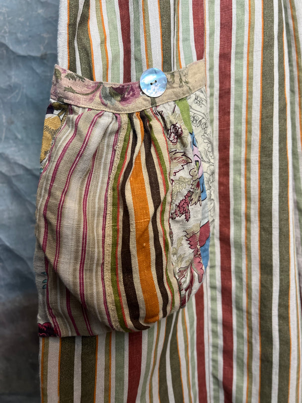 5561 OOAK Patch Linen Overalls-The Mabel