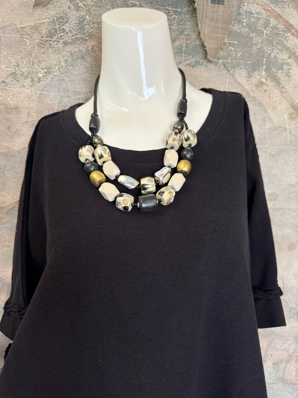 8300-3061 Pullover Vest Topper-Black