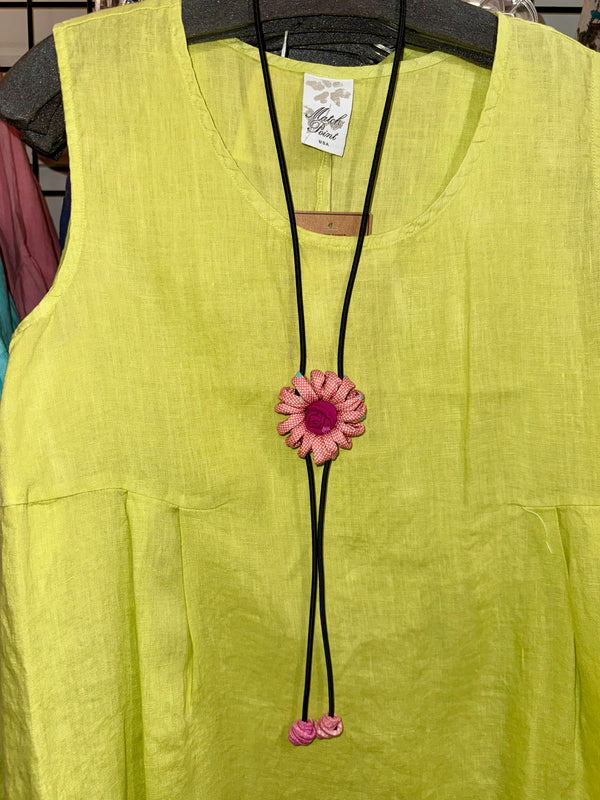 26N123 Single Mum Bolo Necklace-Pink