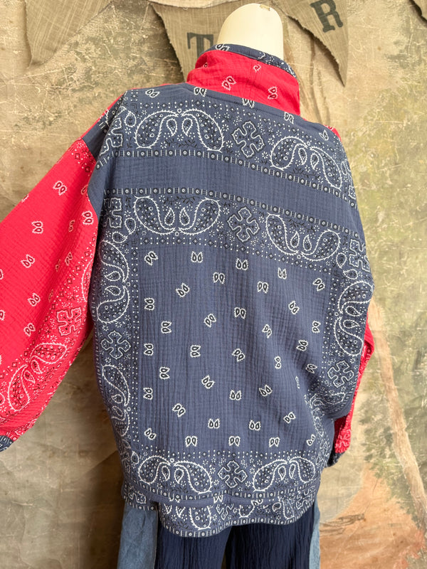 5756 Bandana Mix Cardigan