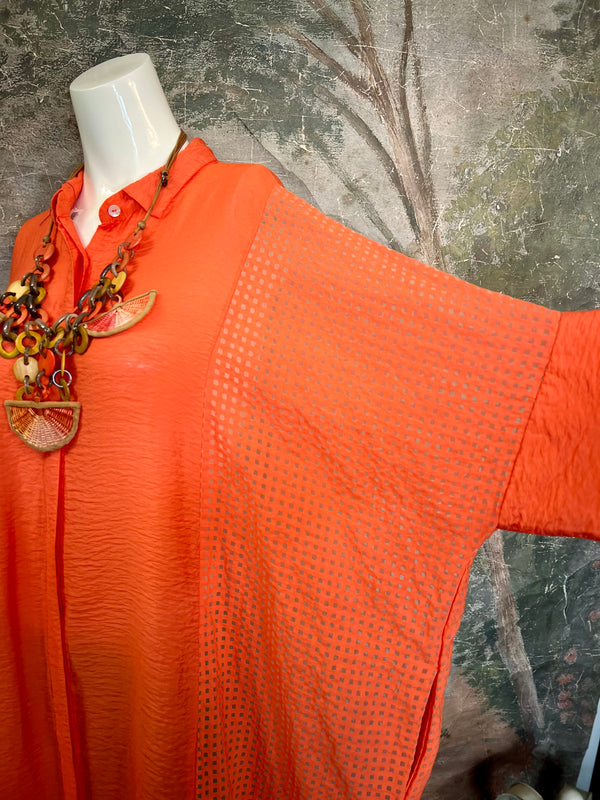 6513 O'Size Kimono Tunic/Dress-Tabasco