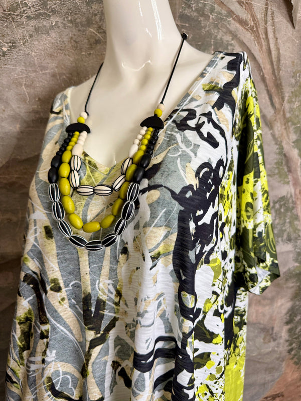 T1640K Vneck Dolman Top-Evening Glow