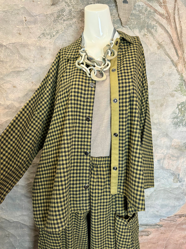 2500-2165 Small Check Big Shirt-Teak