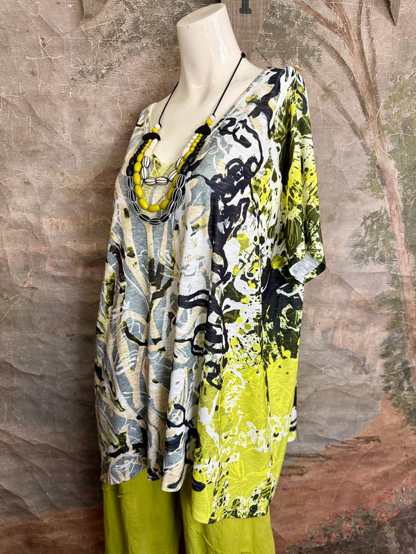 T1640K Vneck Dolman Top-Evening Glow