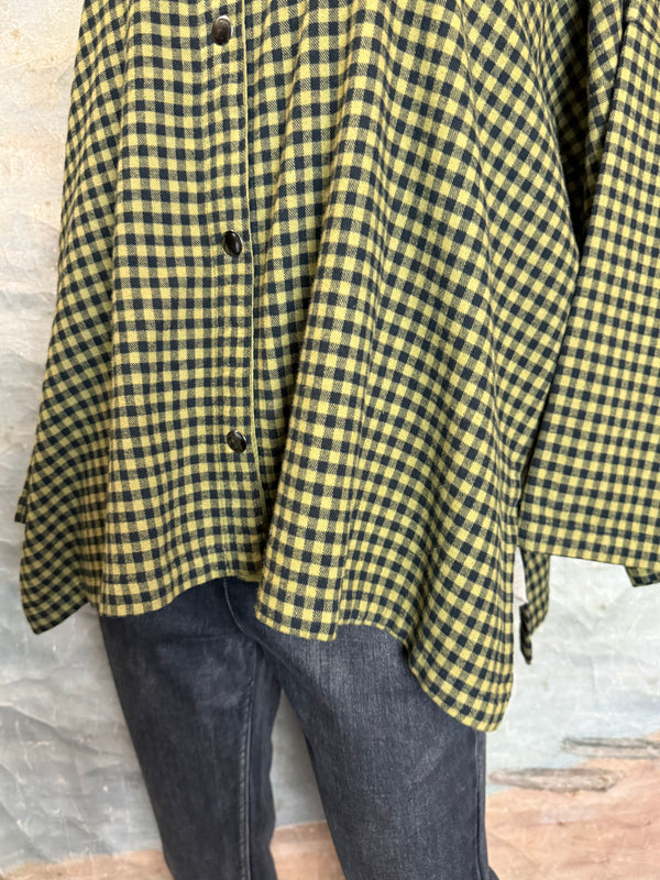 2500-2165 Small Check Big Shirt-Teak