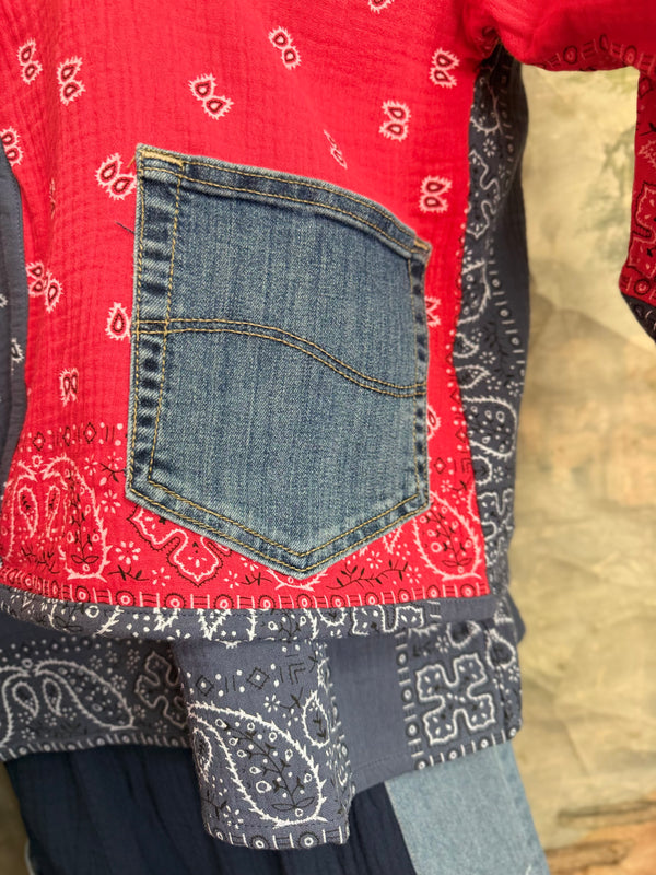 5756 Bandana Mix Cardigan