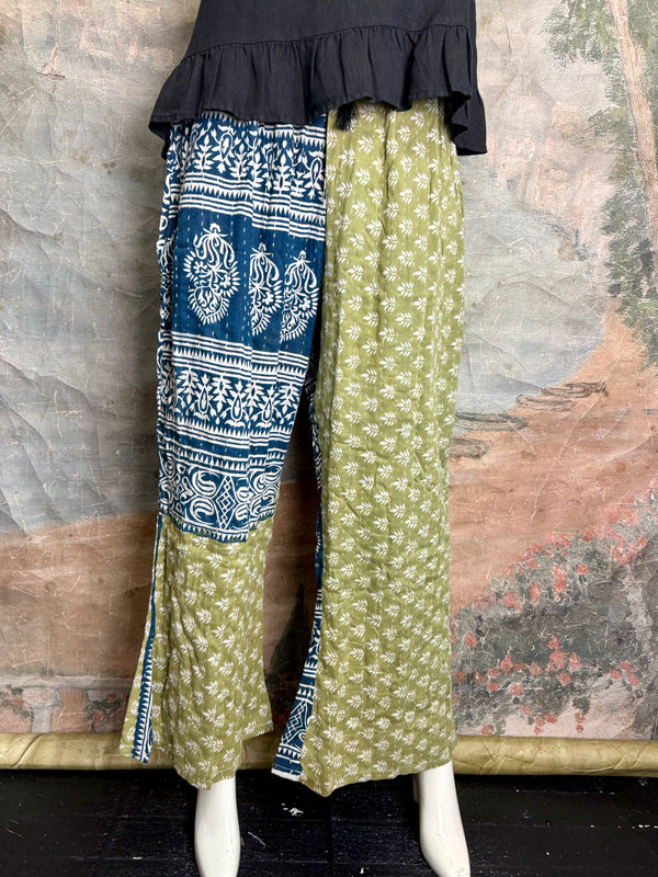 2007W Wide Leg Kantha Pants-Mix 2