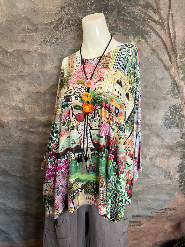 T1369K White Knit Whimsy Top-City Gal Shopper