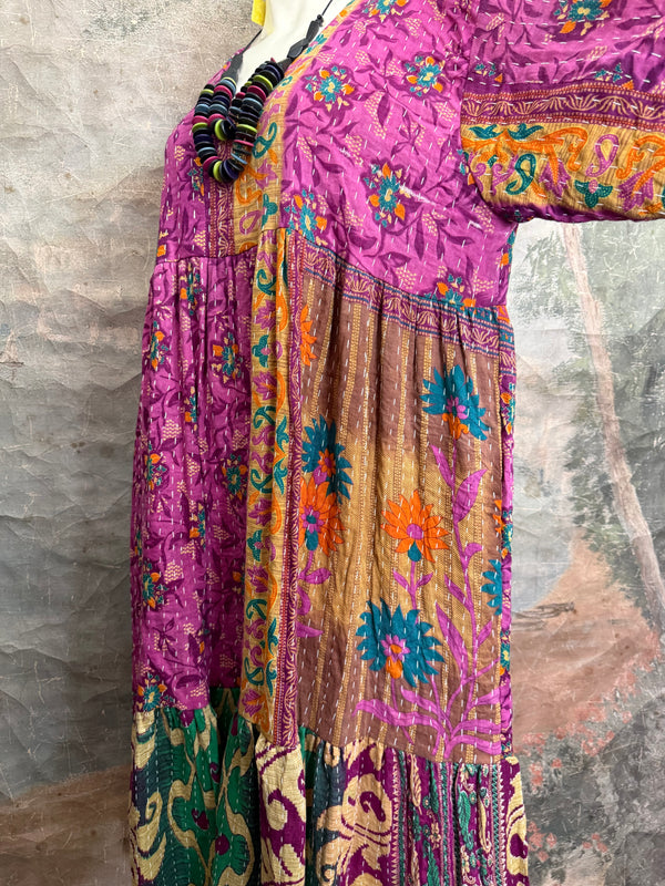 1027w Kantha Arts Tiered Dress-Mix 9