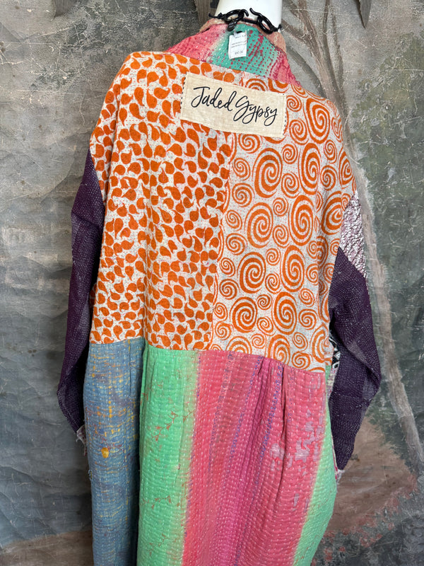 JG-183 Kantha Sunrise Coat-MIX 5
