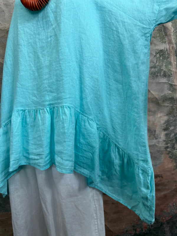 MP-HLT651 Baby Doll Top-Aqua