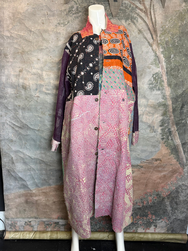 JG-183 Kantha Sunrise Coat-MIX 5