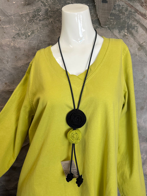 A3002150 Long Slv Tunic Tee-Wasabi Green