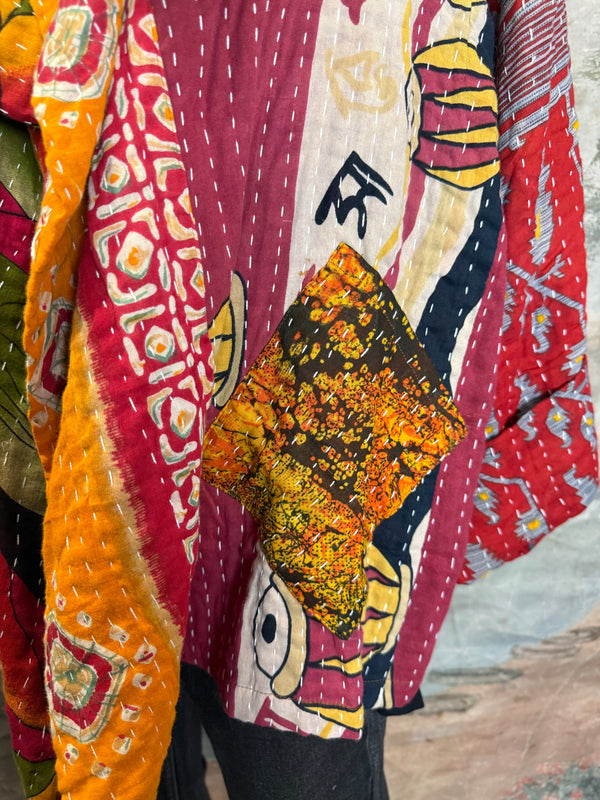 SS6148 Funky Kantha Jacket-Marley A