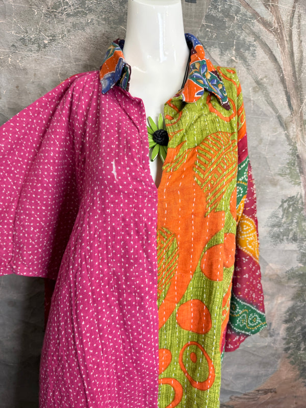 1013w Long Kurta Shirt Dress-Suzie Q