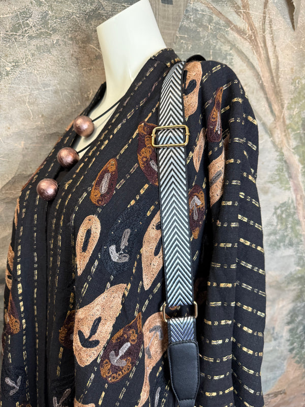 ANU 19828 Embroidered Duster JKT-Fudge