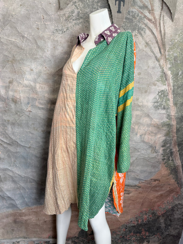 1013w Long Kurta Shirt Dress-Sarah