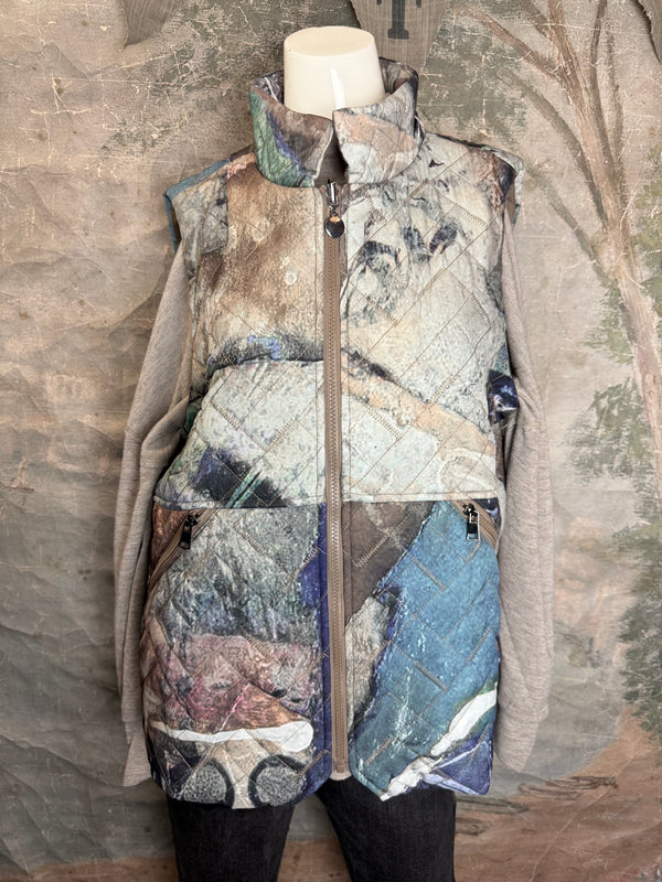 25722 Double Zip Puffer Vest