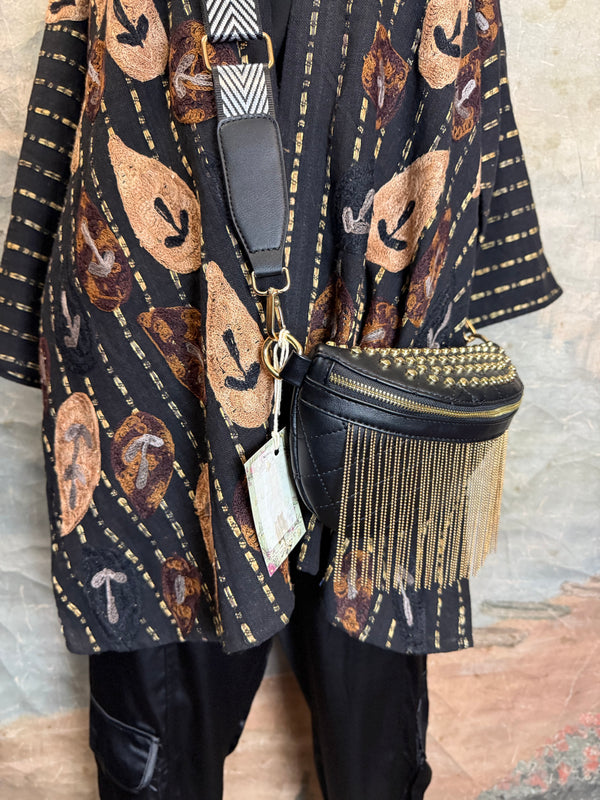 ANU 19828 Embroidered Duster JKT-Fudge