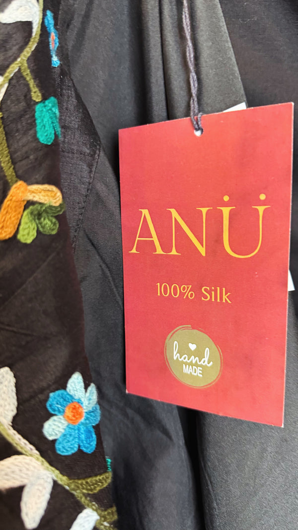 ANU 19969 Silk Embroidered Jacket-Lapis