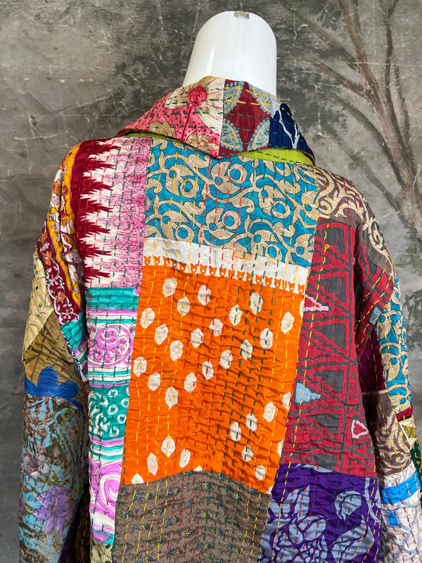 5683J Kantha/Vintage Kimono JKT-Bold Mix