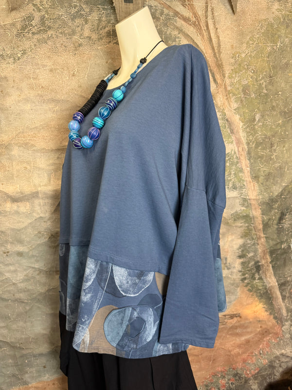 91865 Artsy Patch Pullover-Denim