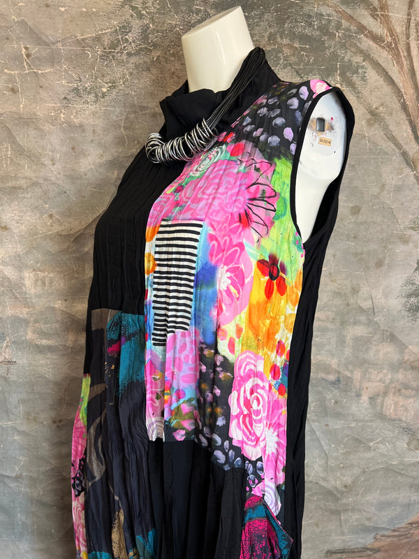 25332 Crushed Print Media Dress