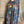 Load image into Gallery viewer, Oversized blue floral print crew pullover with orange and multicolor botanical pattern, long sleeves, relaxed fit - 2
