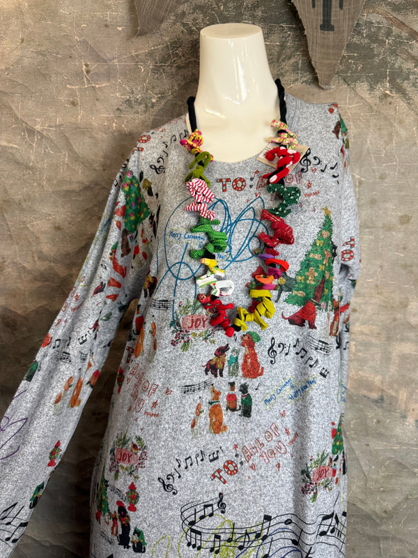 D387 Woofmas Carol A-line Dress