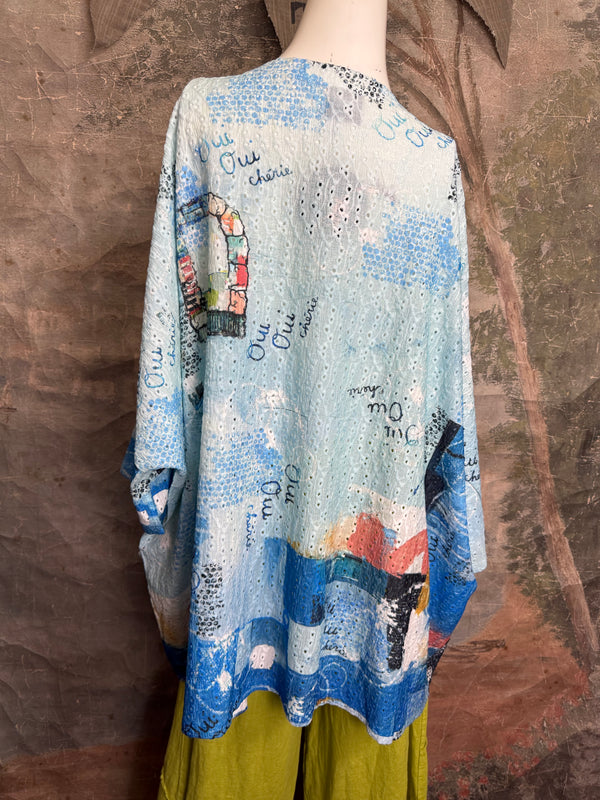 T1196 Vneck Dolman High-low Top-Oui-Oui-Cherie!