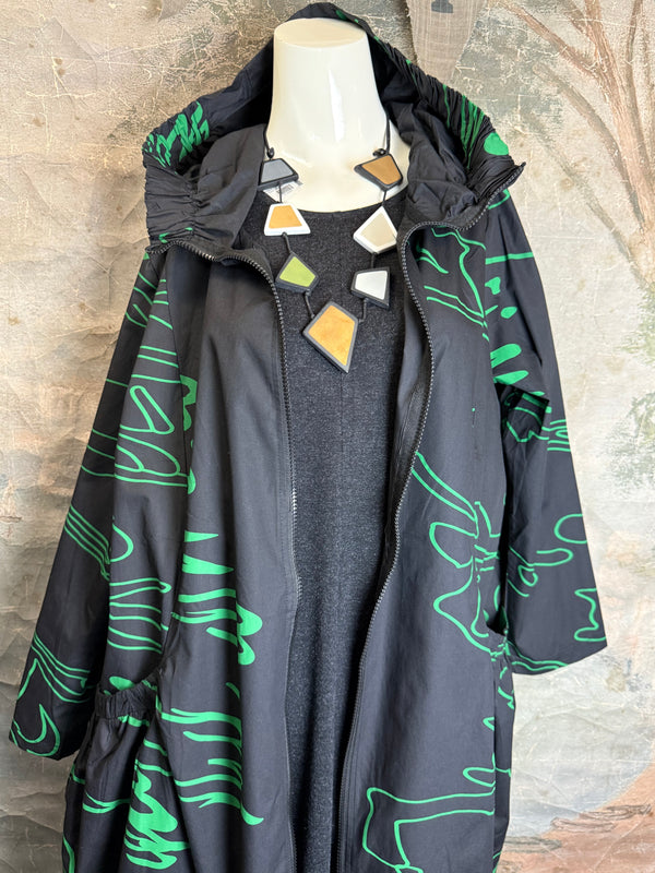 1029 City Scribble Jacket-Green