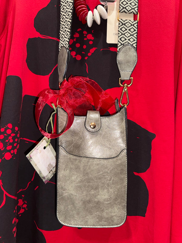 0003A Tall Tales Slim Vertical Crossbody Bag-Stone