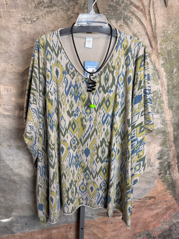 715CL-OT Oversized Tunic Tee-CLAY