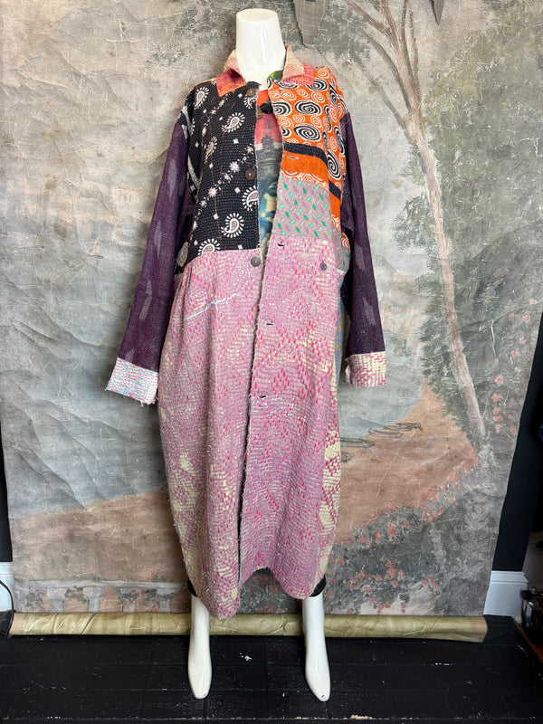 JG-183 Kantha Sunrise Coat-MIX 5