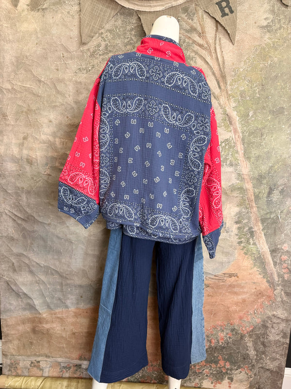 5756 Bandana Mix Cardigan