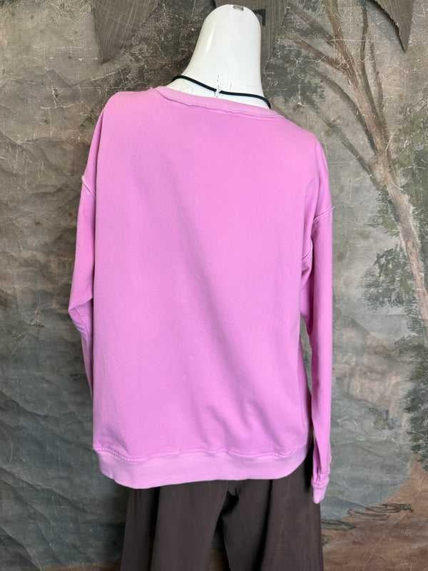 A2995202 L/Slv Flower Sweatshirt-Orchid