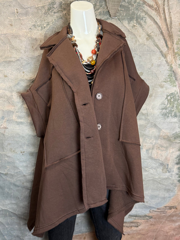 6572AU Short Slv Flare Jacket-Black