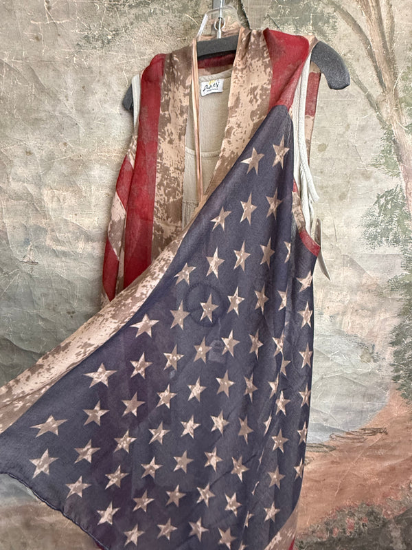 MC31 Vintage America Flag Vest