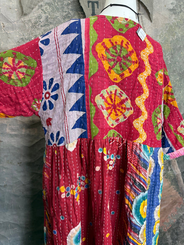 1027w Kantha Arts Tiered Dress-Mix 10