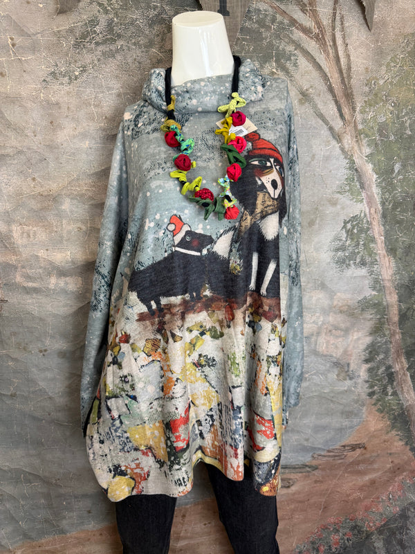 T1097 Cowlneck Dolman Slv Top-Jolly Buddy