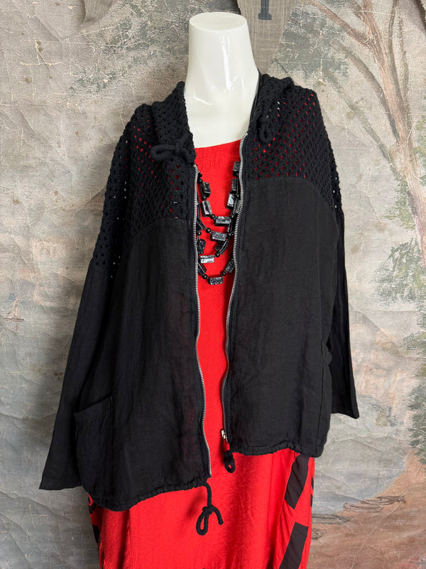 92076 Mix Net Jacket-Black