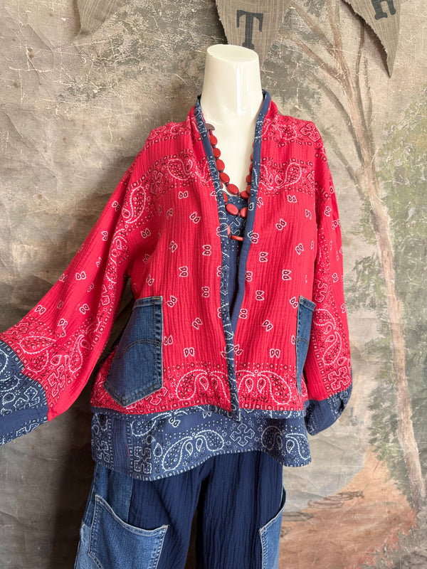 5756 Bandana Mix Cardigan
