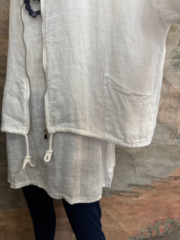 92076 Mix Net Jacket-White
