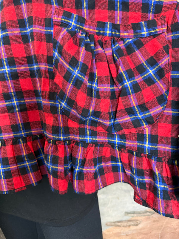 5430 Plaid Ruffle Top