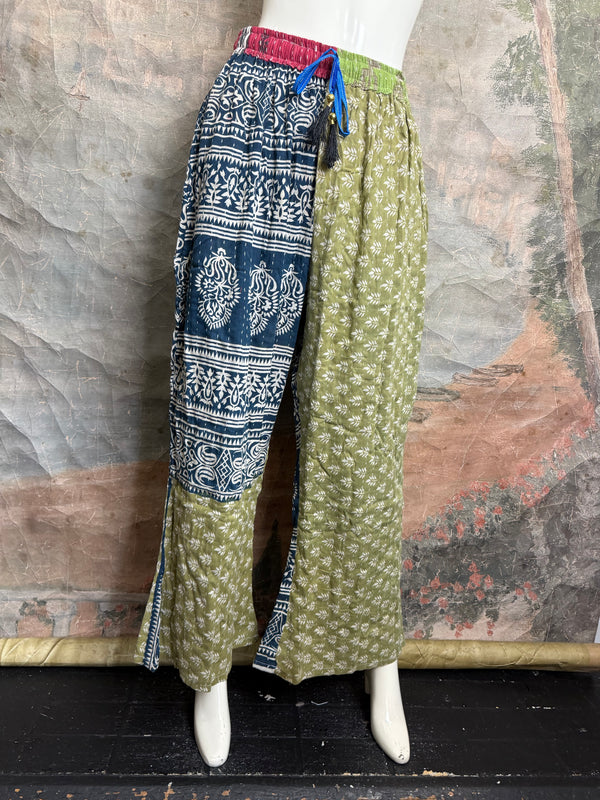 2007W Wide Leg Kantha Pants-Mix 2