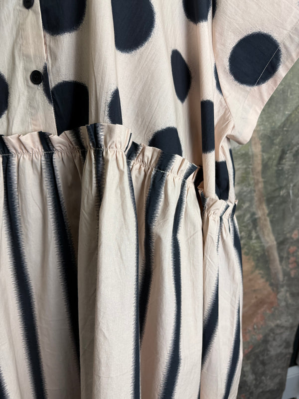 B746 Cleo Dress-Stone