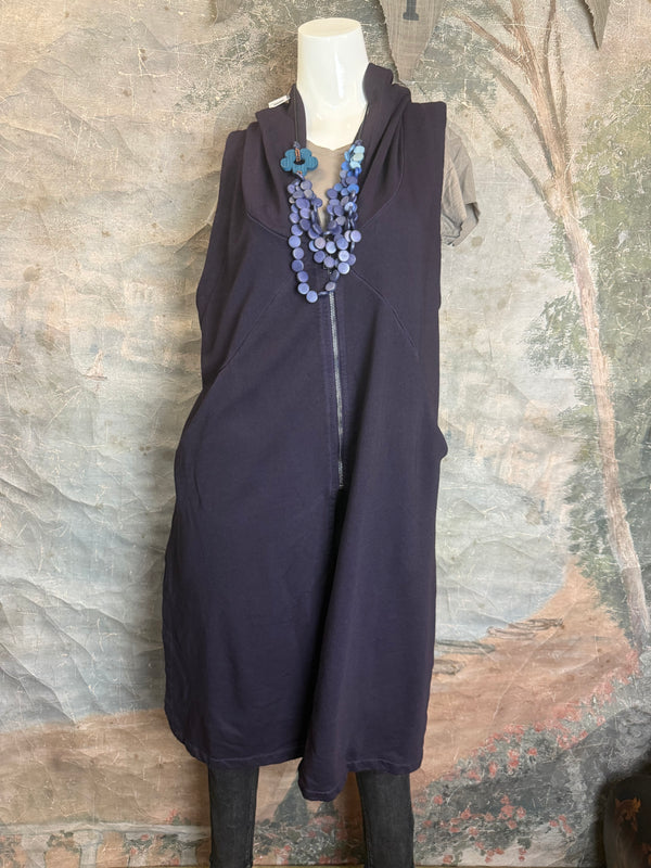 2626AU Zip Hoodie Vest-Purple