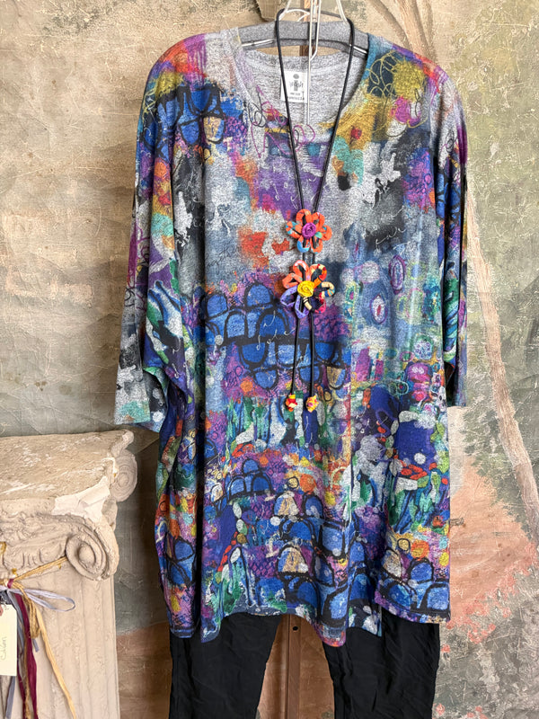 T1370T Oversized Crew Pullover-Cosmic Latte